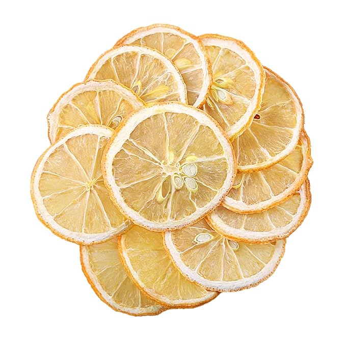 jweemax 500g Dried Fruit Slices Dehydrated Fruit Slices for Cocktails Garnish Home Decor Fruit Tea Lemon-Handpicked