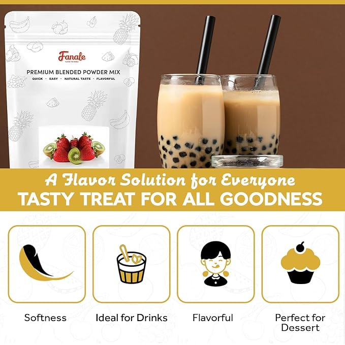Fanale Premium Lavender Bubble Tea Flavoring Powder | Perfect for Baking Smoothies Desserts and Drinks | Instant Flavoring Powder for Boba Milk Tea - 2.2 Pounds (Pack of 20)