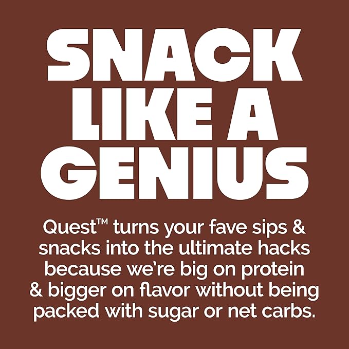Quest Nutrition Chocolate Chip Cookie Dough - High Protein Low Carb Gluten Free Keto Friendly 2.12 Oz 20 Count (4 Packs of 5)