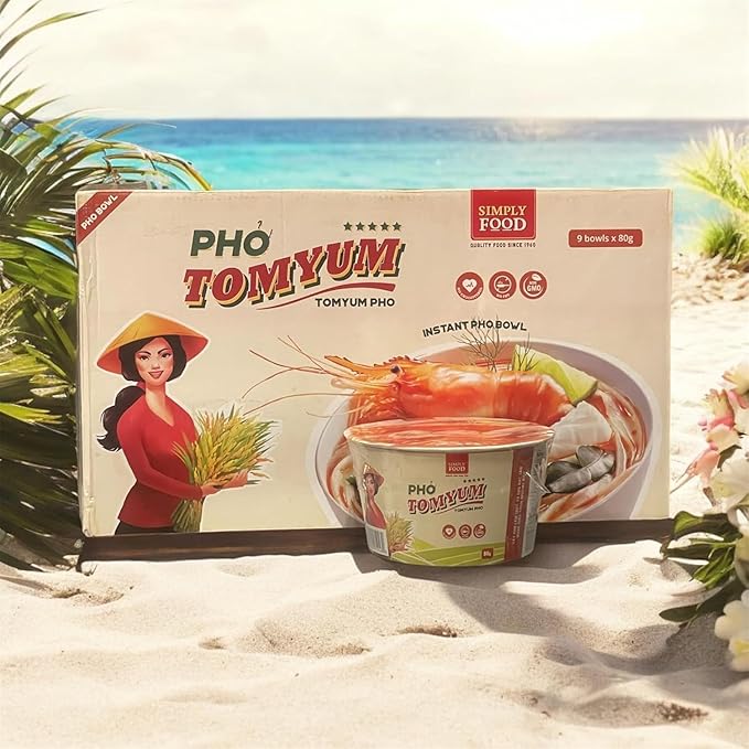 Asia Style Instant Noodles (2 CASE SET INSTANT PHO TOMYUM BOWL)