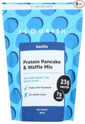 Flourish Vanilla Flavor Protein Pancake &amp Waffle Mix Non GMO No Added Sugar 16 Ounce (Pack of 8)