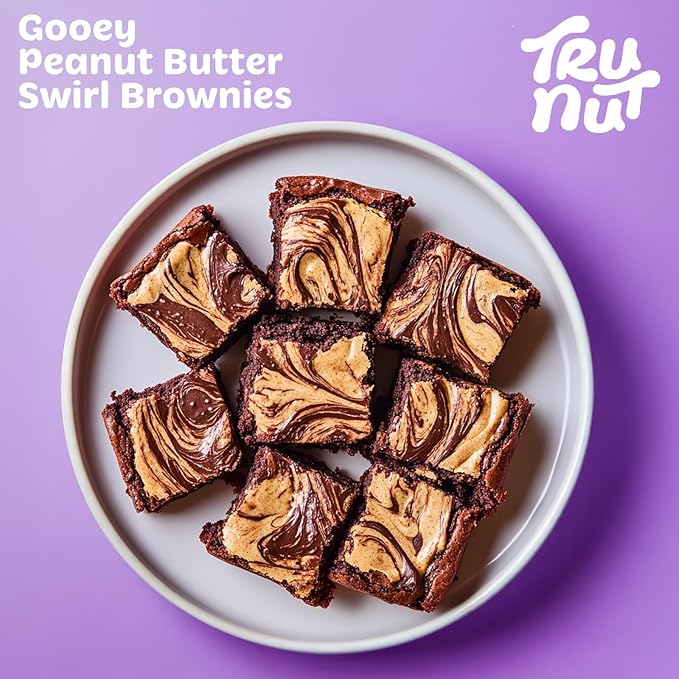 Tru-Nut Peanut Butter Powder - Original &amp Chocolate Flavor 16oz Jars - Vegan Protein Powder - Gluten Free - Low Net Carbs - Non-GMO - Low Calorie Peanut Butter