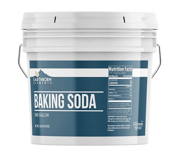 Earthborn Elements Baking Soda (1 Gallon) Sodium Bicarbonate Cooking Cleaning &amp Deodorizing
