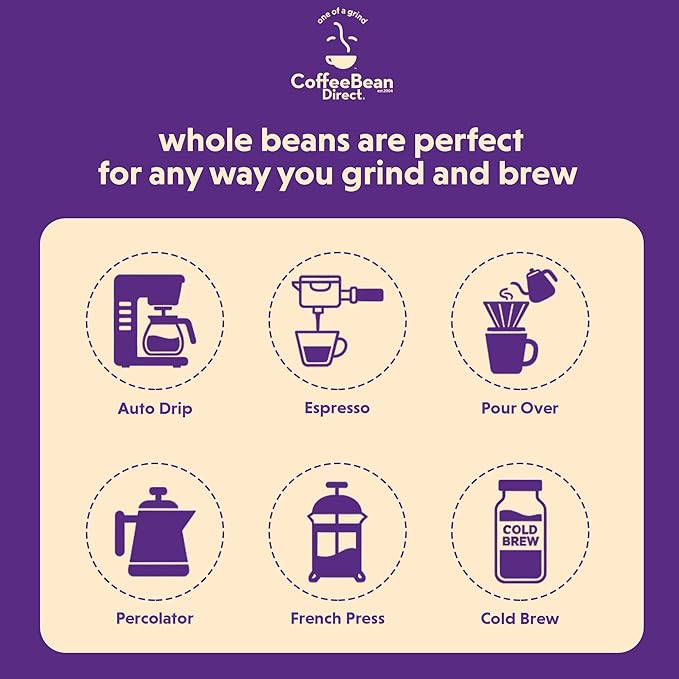 Coffee Bean Direct French Roast Papua New Guinea Whole Bean Coffee Arabica Coffee Dark Roast 1 Pound Bag (Pack of 1)