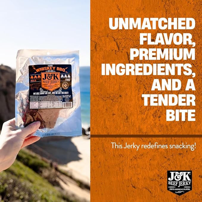 J&ampK Beef Jerky Bundle – 8 Bold Flavors Handcrafted &amp Double Tenderized 100% USDA Premium Beef Jerky 7oz Bags – Perfect for On-the-Go Snacking &amp Adventure