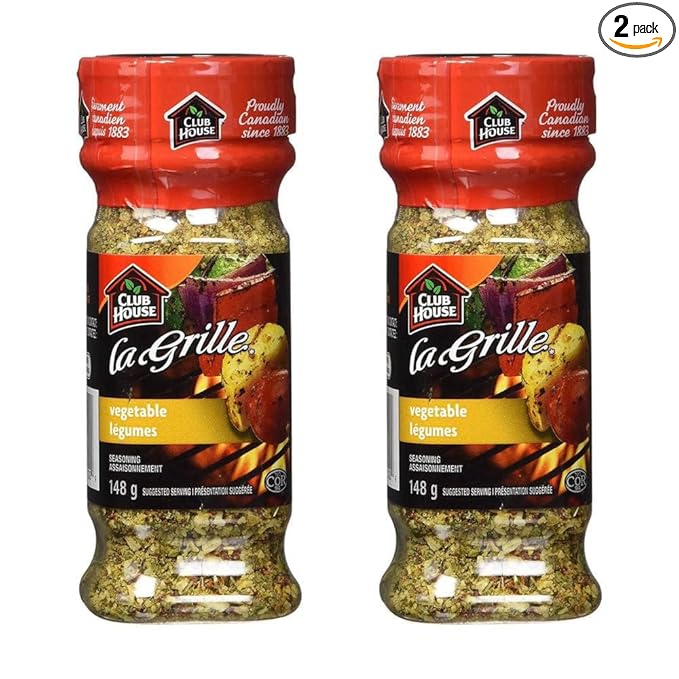 Club House La Grille Grilling Made Easy Vegetable Seasoning 148g/5.2oz 2-Pack {Imported from Canada}