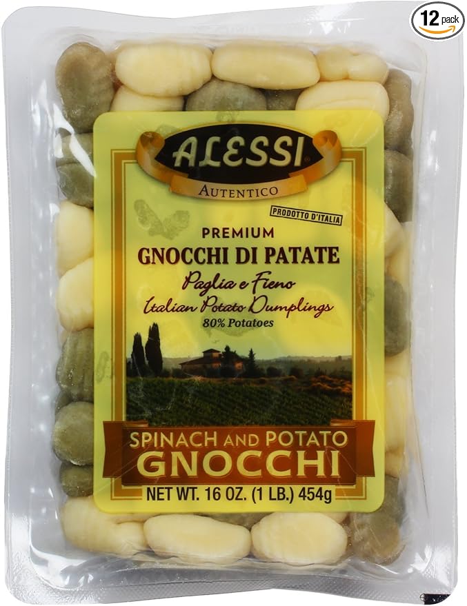 Alessi Imported Two Color Potato Gnocchi 1 Pound (Pack of 12)