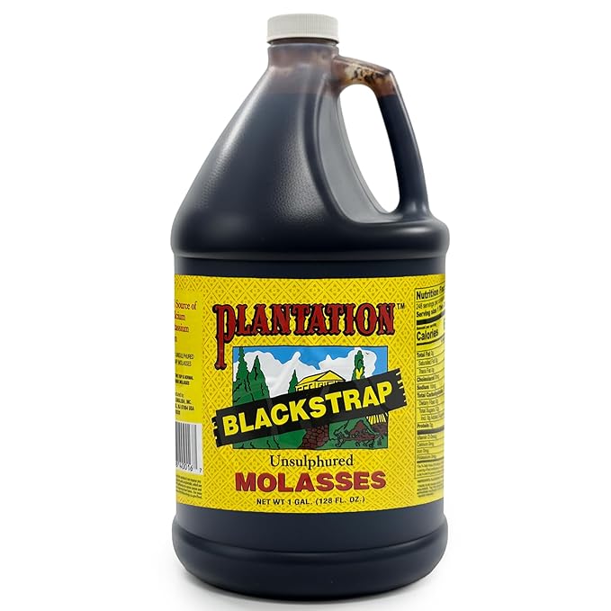 Plantation Blackstrap Molasses 1 Gallon (128 oz) – Unsulphured Blackstrap Molasses Bulk Natural Sweetener for Baking BBQ Baked Beans Gingerbread &amp Commercial Use