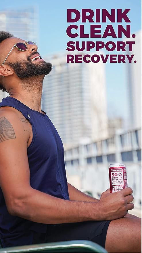 CLEAN Cause Low Calorie Blackberry Yerba Mate Tea Sparkling USDA Organic Energy Drink Alternative Low Sugar 160mg Natural Caffeine Soda Alternative Plant-Based (16oz cans 12-Pack Case)