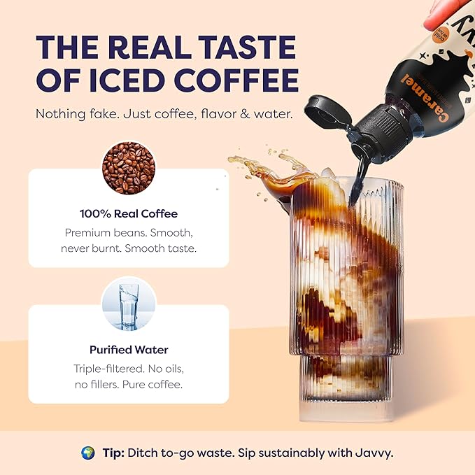 Coffee Concentrate - Cold Brew Coffee Perfect for Hot or Iced Instant Coffees Hot Drinks Cold Brew Concentrate 3 Pack - Caramel