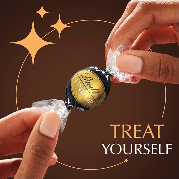 Lindt LINDOR 70% Extra Dark Chocolate Truffles Dark Chocolate Candy with Smooth Melting Truffle Center Great for Gift Giving 5.1 oz. Bag (6 Pack)