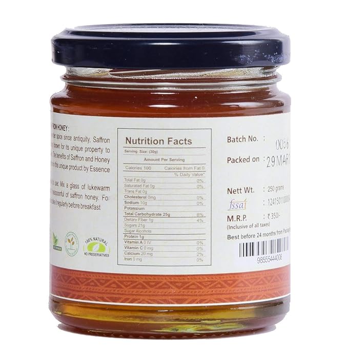 Essence of Life Saffron Honey (Seasonal) - 250gm