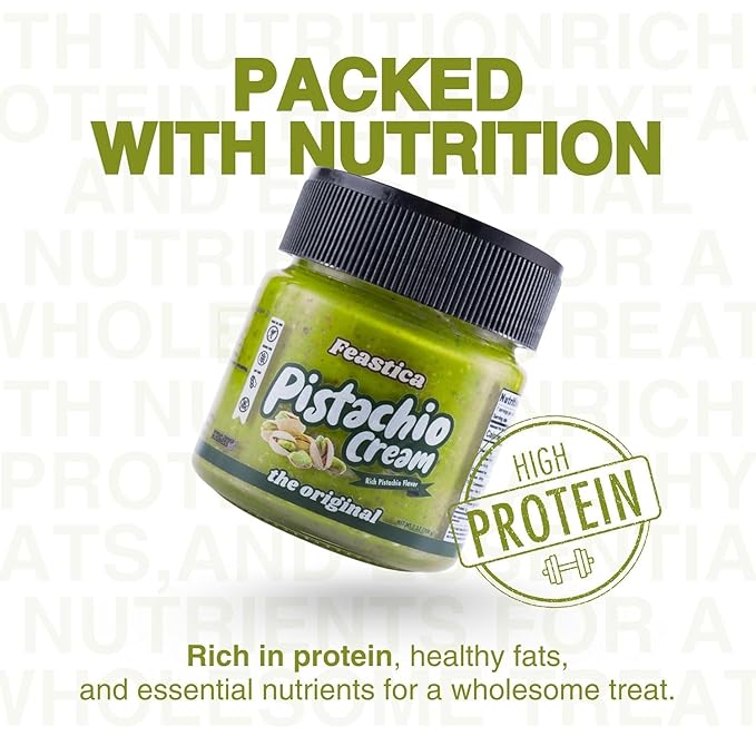 FEASTICA Pistachio Cream Original – 70% Pistachio Spread Rich Nutty Gluten-Free Vegan No Palm Oil – Ideal for Toast Pastries and Gourmet Recipes (7 Ounce (Pack of 2))