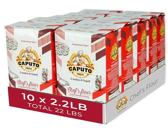 Antimo Caputo Chef's Flour 2.2 LB (Case of 10) - 22 LB Total - Italian Double Zero 00 Flour - Soft Wheat for Pizza Dough Bread &amp Pasta