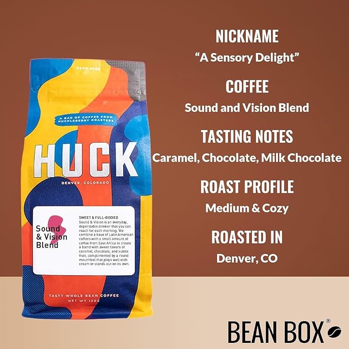 Sound and Vision Blend - Roasted by Huckleberry Roasters - Freshly Ground Coffee - 2 Pound Bag