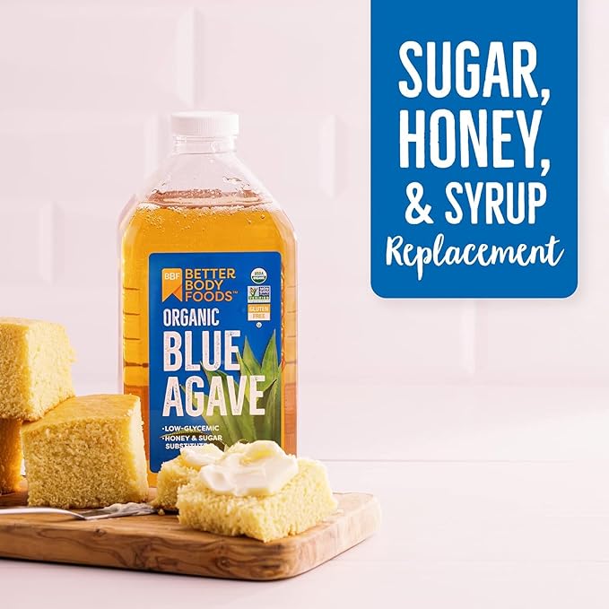 BetterBody Foods Organic Blue Agave Low Glycemic Sweetener 78 oz