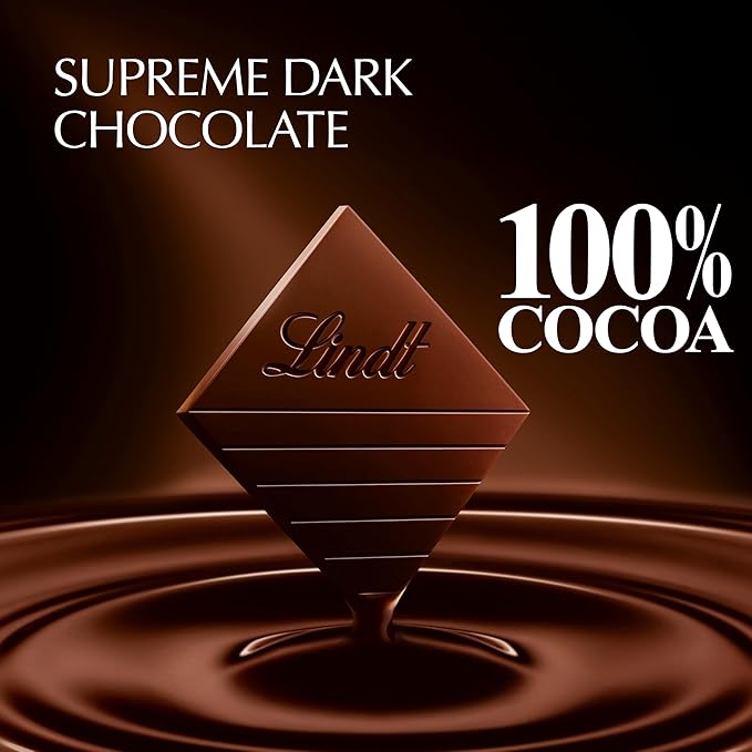Lindt EXCELLENCE 100% Cocoa Dark Chocolate Bar Dark Chocolate Candy 1.7 oz. (18 Pack)