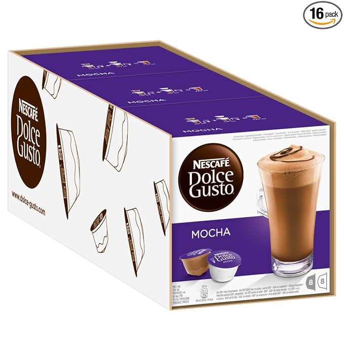 Nestle 'Mocha' for Dolce Gusto Coffee Capsules 16 Capsules (8 Servings)