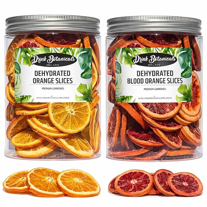 Dried Orange Slices (150G) &amp Dried Blood Orange Slices (150G) Combo Pack for Cocktails Drinks Baking &amp Desserts