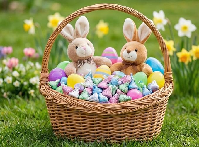 Hershys Kisses Easter Mix Milk Browny Bar and Milklicious Chocolate Candy Pastel Colors 2 Pound Approx 200 Pieces