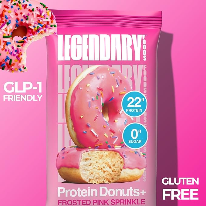 Legendary Foods 22 g Protein Pastry and Donut Bundle 24 Pack - Low Carb Meal Replacement Bar - Gluten Free Protien Snacks - Healthy Keto Snack Box - Low Sugar Energy Bars - Bariatric Diabetic Friendly