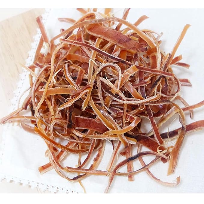 Dried Calamari Jerky – Korean Style Snack Flower Over Calamari – Sweet &amp Savory Seafood Treat Zip Bag 8.11oz – Late Night Ocean Delicacy 꽃보다 오징어