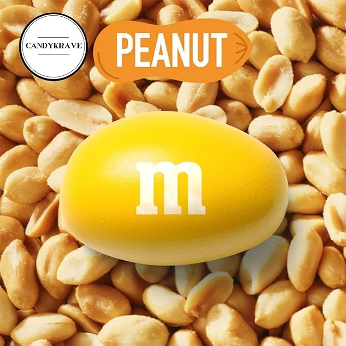 M&ampM Peanuts &amp Milk Chocolate Candy - 2 lbs Bulk Pack - Individually Wrapped Fun Size Candy for Freshness - Colorful Delicious Sweets for Kids Adults Pantry Office &amp Birthdays