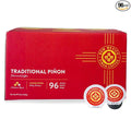 New Mexico Piñon Naturally Flavored Coffee K Cups Traditional Piñon Capsules - Nutty &amp Smooth Medium Roast 100% Arabica Single Serve Recyclable Compatible with Keurig Coffee Pods - 96 Count