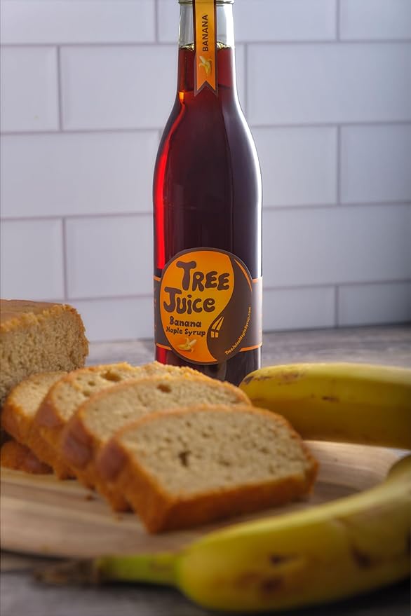 Tree Juice Banana Maple Syrup | All Natural Non GMO Vegan Gluten Free Vegetarian Paleo | 12 Ounce Bottle