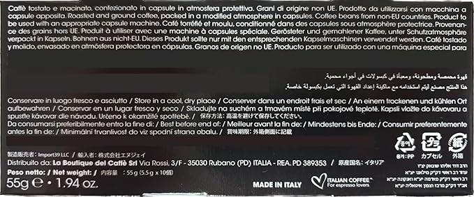 Italian Coffee for Espresso Lovers pods compatible with Nespresso Original machines Italian Expresso capsules (100 Lungo regular pods 100 Count (Pack of 1))