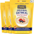 COACH'S OATS Whole Grain Oatmeal (48 oz) Pack of 3 | Cracked n’ Toasted | Quick-Cooking Steel Cut Texture | Heart-Healthy Delicious Breakfast | Microwavable Stovetop Overnight Oatmeal