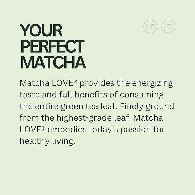 matcha LOVE Matcha + Green Tea Unsweetened 8 Ounce (Pack of 12)