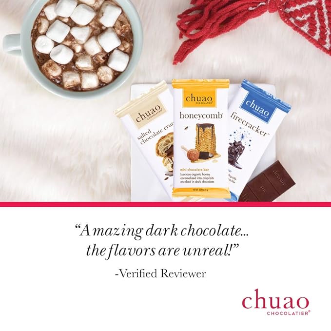 Chuao Chocolatier Chocolate Mini Gift Box | Gourmet Chocolate Assorted Bars European No Preservatives | For Gift Baskets Christmas Valentines Day Gifts for Women Men Birthday Thank You Care Pac