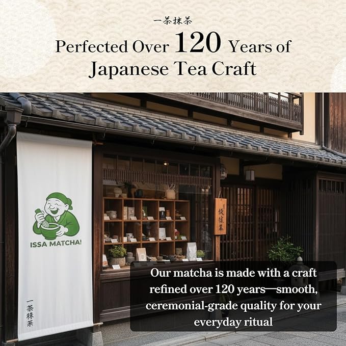 ISSA MATCHA! Ceremonial Grade Matcha Powder 30g - First Harvest Shizuoka Japan Unsweetened No Fillers for Lattes &amp Iced Matcha.