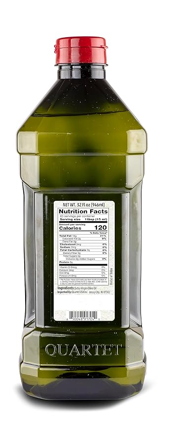 Bake and Tango 32 fl oz Extra Virgin Olive Oil - 100% Pure Cold-Pressed Certified Kosher Premium Quality for Cooking Baking and Salad Dressings