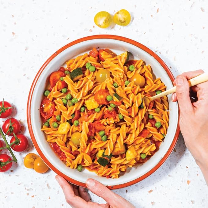 Explore Cuisine Organic Chickpea Fusilli - Pack of 6 (8 oz) - Easy-to-Make Gluten Free Chickpea Pasta - High in Plant Protein &amp Fiber - Non-GMO - 24 Total Servings