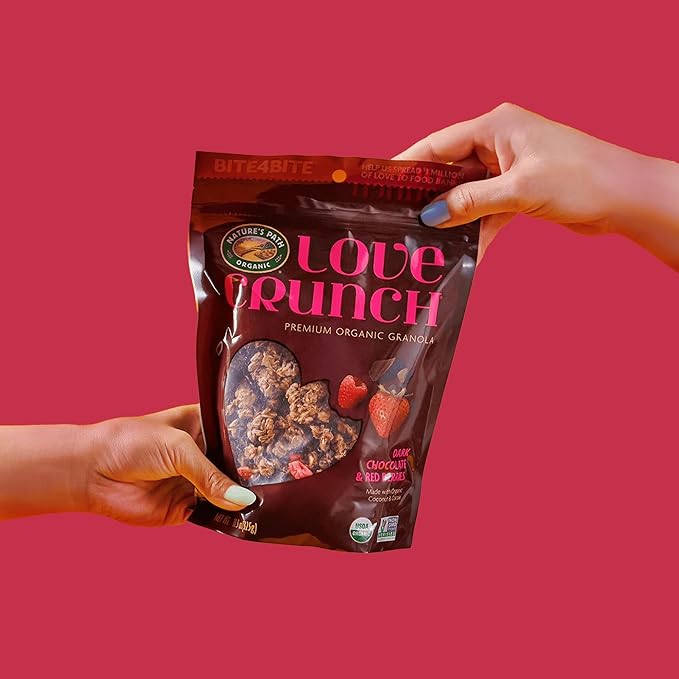 Love Crunch Organic Dark Chocolate &amp Red Berries Granola 11.5 oz (Pack of 6) Vegan Non-GMO Fair Trade by Nature's Path