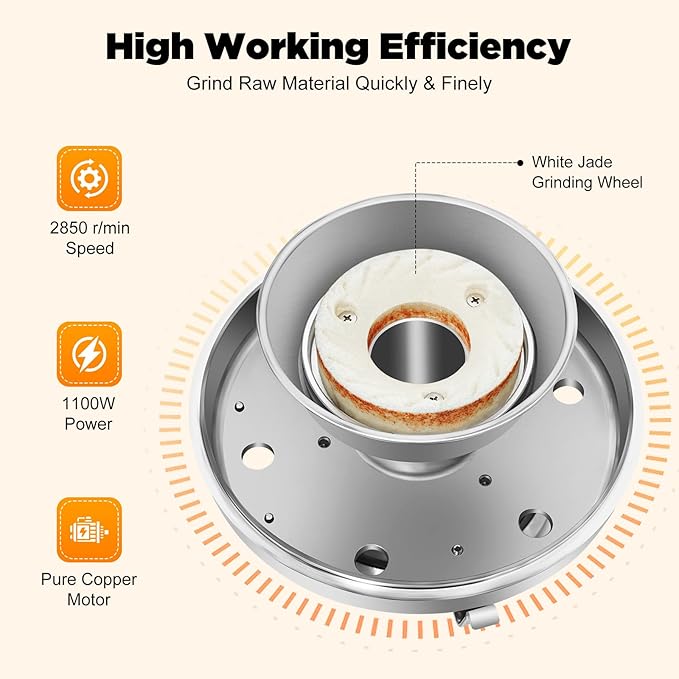 Electric Peanut Butter Maker Commercial Nut Butter Machine Adjustable Coarse and Fine Grinding High-Speed Grinding Commercial Mill for Groundnut Almond Cashew Nut and Sesame