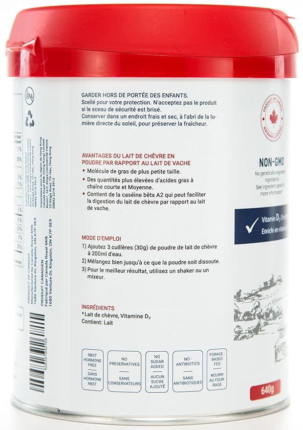 Capriss Whole Goat Milk Powder 22.5oz | Canadian Family Farm Sourced Vitamin D Enriched High Protein &amp Calcium A2 Milk Easy to Digest Gluten Free | No Antibiotics No rBST No Preservatives