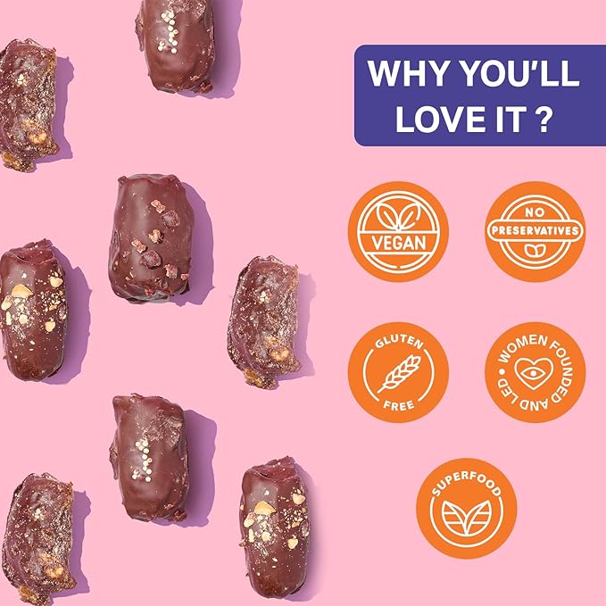 Date Better Stuffed Medjool Dates Variety Pack - Dark Chocolate-Covered Dates Filled With Peanut Butter Hazelnut Cashew Lime &amp Almond Java | No Artificial Sweeteners Gluten-Free &amp Vegan (8