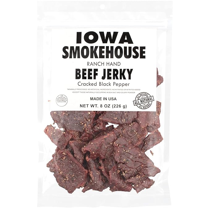 IOWA SMOKEHOUSE Ranch Hand Beef Jerky (Cracked Black Pepper 8 oz)