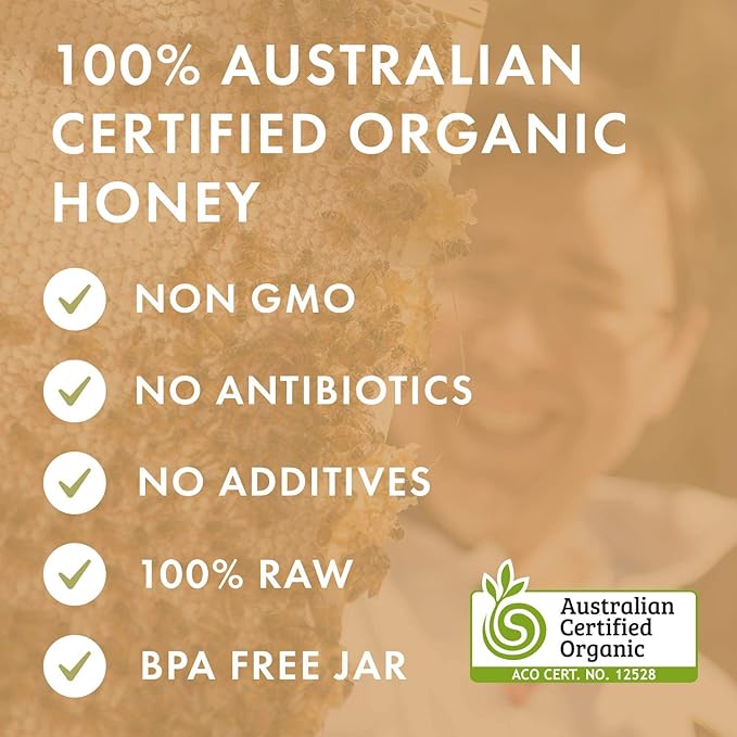 BIOSOTA Organic Manuka Honey MGO 550+ - Medical Grade Manuka Honey from Australia NPA/ULF 15+ 100% Raw Unheated Pure Honey 8.8oz (550+) (MGO 550+)