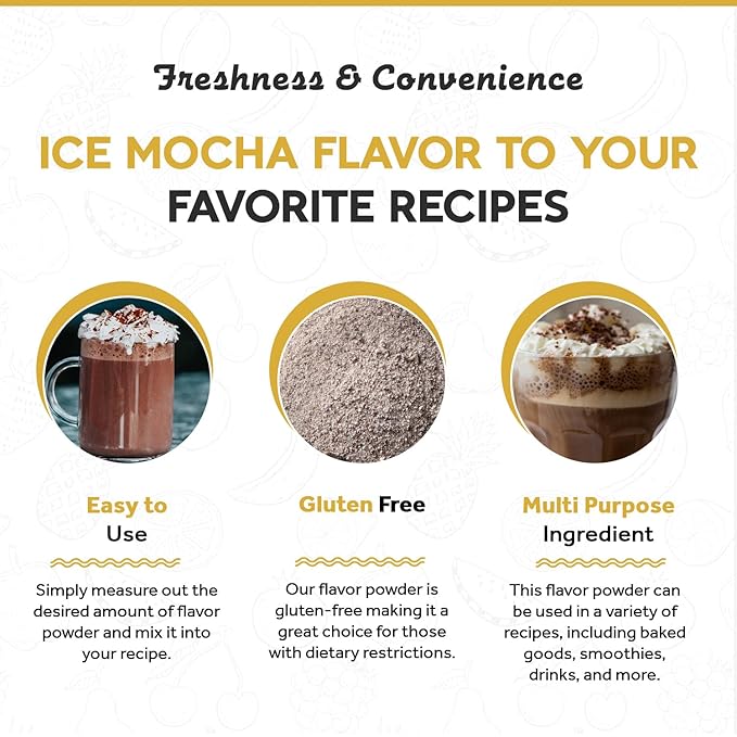 Fanale Premium Ice Mocha Bubble Tea Flavoring Powder | Perfect for Baking Smoothies Desserts and Drinks | Instant Flavoring Powder for Boba Milk Tea - 2.2 Pounds (Pack of 1)