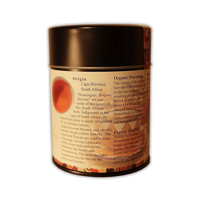 The Tao Of Tea African Red Tea Honeybush 100% Organic 4-Ounce Tins (Pack of 3)