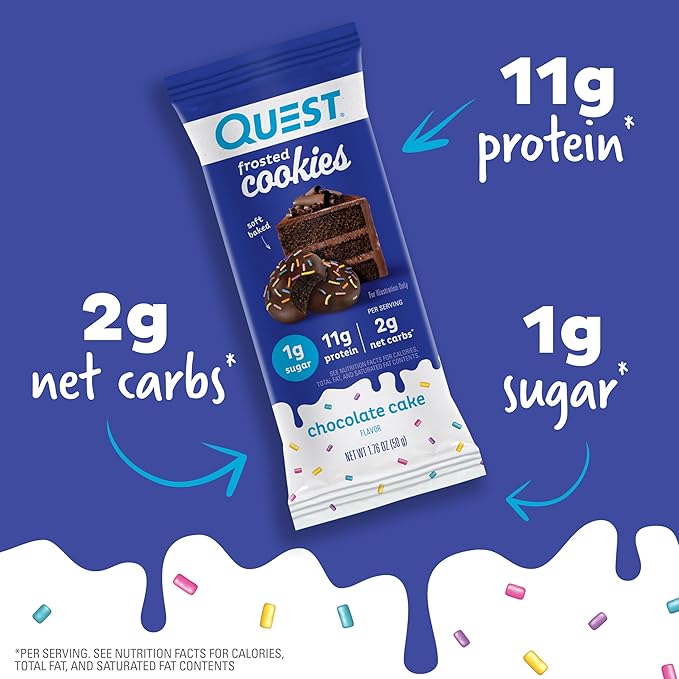 Quest Nutrition High Protein Peanut Butter Cups 12 Count &amp Chocolate Cake Frosted Cookies Twin Pack Gluten Free