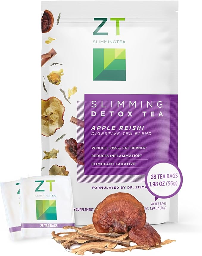 Dr. Zisman ZT Wellness Tea - Apple Reishi Herbal Blend - Refreshing Tea for Daily Balance (28 Bags) Crafted for a Vibrant Lifestyle