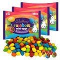 Mini Eggs Rainbow - 3 Bags (18oz each) - Milk Chocolate Easter Candy With a Chrisp Sugar Snell - Ideal For Candy Basket Eater or Candy Dish - Chocolate Rainbow Candy Perfect For Easter Basket Stuffers