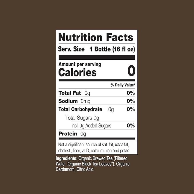 Just Ice Tea Organic Iced Tea 16 Fl Oz Glass Bottles (Unsweetened Original Black Tea Pack of 12)