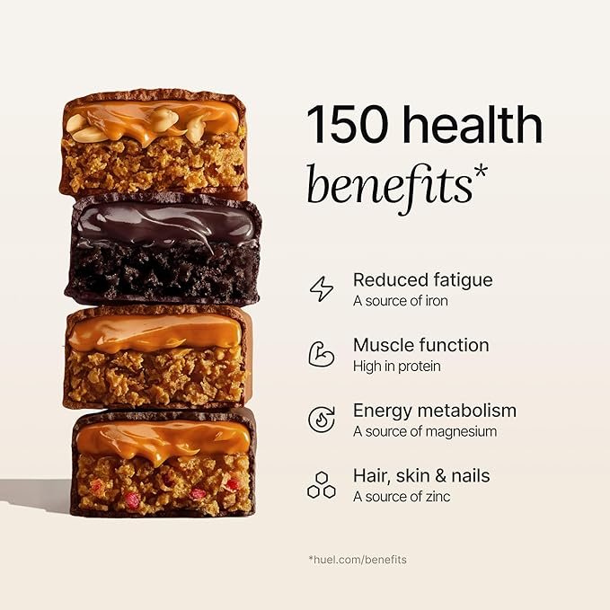 Huel Complete Nutrition Vegan Protein Bars | Variety Pack | 27 Vitamins &amp Minerals 2g Sugar Non-GMO 100% Plant Based Snack | 15 Pack
