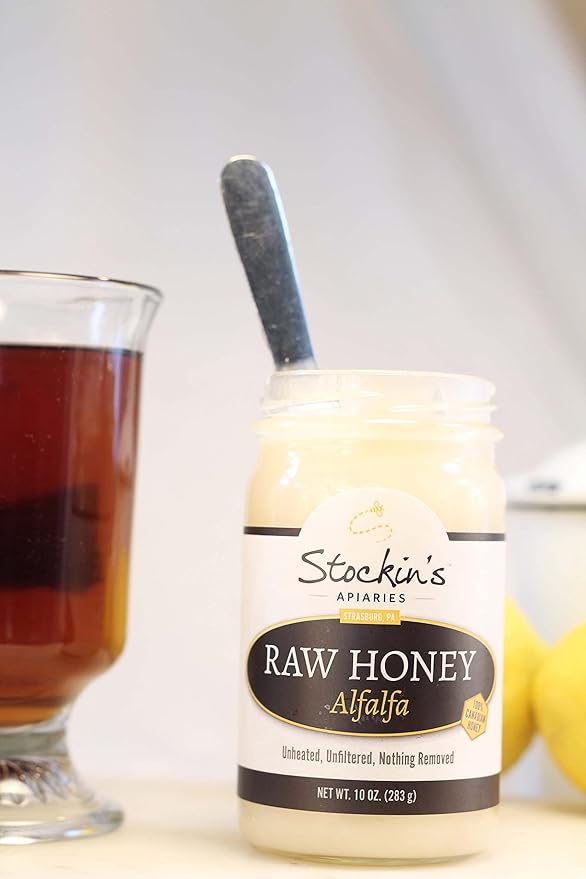 Stockin's Apiaries Raw Alfalfa Honey Unheated Unfiltered &amp Nutritious 10 Oz.